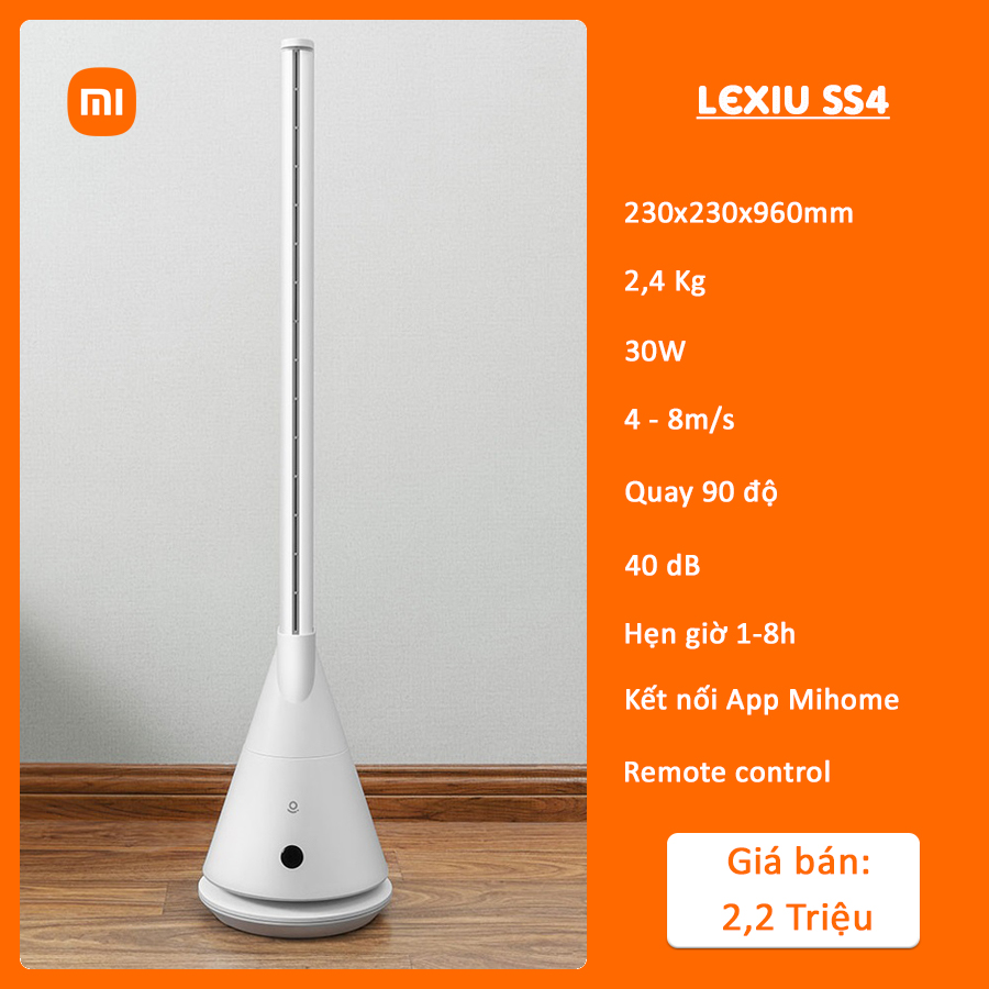 Quạt không cánh Xiaomi Lexiu SS4